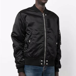 Nuevo logotipo personalizado al por mayor chaquetas a prueba de viento impermeable al aire libre hombres bombarderos chaqueta de vuelo - Product Image 3