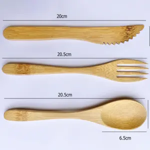 Yüksek kalite özel doğal Mini küçük hindistan cevizi bambu ahşap yemeği serpme tereyağı bıçağı hindistan cevizi bıçağı hindistan cevizi çatal