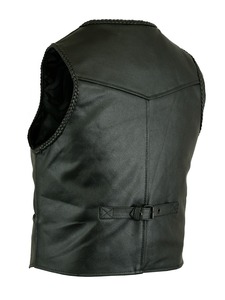 เสื้อกั๊กมอเตอร์ไซค์หนังแท้คุณภาพสูง GLOBAL EDGE สำหรับฤดูหนาว ออกแบบตามสั่ง พร้อมสีและโลโก้ที่กำหนดเอง ดีไซน์แฟชั่นล่าสุด - Product Image 3