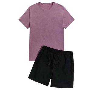 Conjunto de Camiseta y Pantalones Cortos, Traje de Verano de Dos Piezas para Hombre - Product Image 4