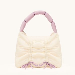 Sac fourre-tout pour femme Hody toutes saisons, grande capacité, matériau crinkle premium, fermeture à glissière, poche intérieure, série multi-usages, violet - Product Image 2