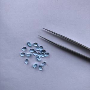 ลูกแพร์บุษราคัมสีฟ้าท้องฟ้าธรรมชาติขนาด3มม. 4มม. ปรับเทียบทรงหลวมหลวมผู้ผลิตร้านค้าออนไลน์จัดการจำนวนมากราคาโรงงานปิดดีล - Product Image 3