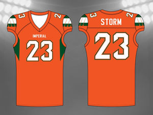 2025 vente en gros Football américain blanc et Orange maillot d'entraînement équipe de jeunes uniformes de Football américain Orange Rugby uniforme ensemble - Product Image 2