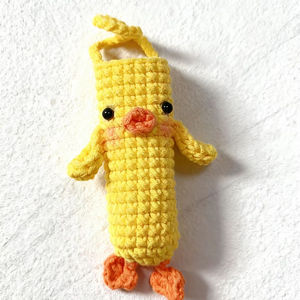 Crochet Handmade Cotton Fashion Cartoon Lipstick <b>Case</b> Holder-Portable Bag Cosmetic Organizer - Product Image 2