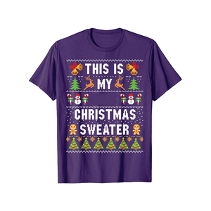 เสื้อยืดคริสต์มาสพิมพ์ลายด้วยการระเหิดเสื้อยืดคริสต์มาสสวมใส่สบาย - Product Image 2