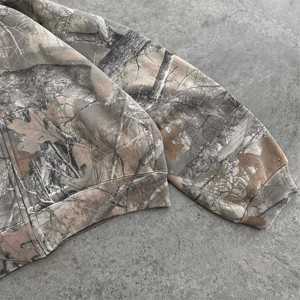 Sweats à capuche respirants anti-rides pour femme Sweat à capuche zippé Camo unisexe, coton brossé 100% et lavable en machine - Product Image 4