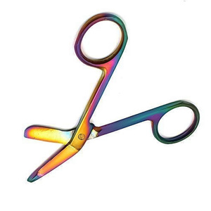 Tijeras Manuales para Vendas Lister de 3.5 Pulgadas, de Acero Inoxidable con Recubrimiento de Titanio Arcoíris, Instrumento Médico de Uso Seguro para Enfermeras - Product Image 5