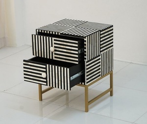 Meubles modernes luxueux tiroir de poitrine d'incrustation d'os fin détail à la mode pour la maison salon bar entrée hôpital ferme - Product Image 6