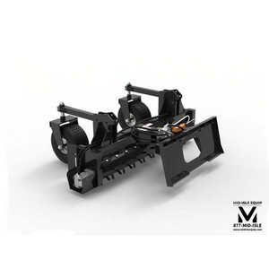 Wolverine 72 Loaders Harley Rake Conditionneur de sol avec dents en alliage 88 dents 320 tr/min Angle fixe 2 pneus pour tracteur à chenilles - Product Image 5