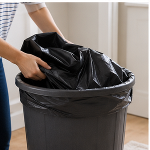 Heavy Duty Black Garbage BagHeavy Duty Black Leak-proof Black Garbage Bag for Household <b>Kitchen</b> Daily Use Trash Bag - Product Image 3