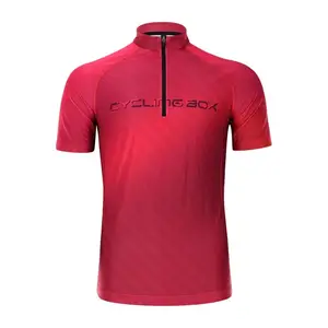 MONTON Personalised Printed Running Cycling Short Sleeve Breathable T-Shirts Quick Dry Collar Tops