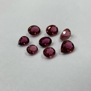 Piedras preciosas de turmalina Rosa Natural de alta calidad, cabujón tallado de pera tallado, suelto, varios tamaños, tratamiento térmico, 100 Uds. - Product Image 1