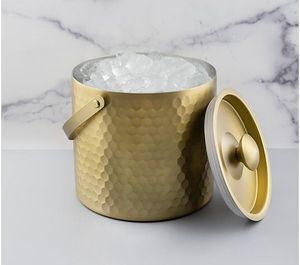 Cubo de hielo de forma redonda de calidad superior de acero inoxidable con diseño de tendencia de cobre Material de metal a granel - Product Image 5