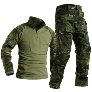 Camo American Uniform Design Your Own Uniform Set with Knee Pads Camouflage Custom Clothing Outdoor Hunting Uniform