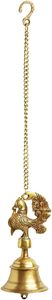 Campana colgante de latón con estampado de pavo real elegante, grabado a mano, templo con temática musical para exteriores, hogar, sala de estar, artículo de regalo decorativo Pooja - Product Image 2