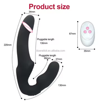 Vibromasseurs lesbiens double face à 10 vibrations télécommandés