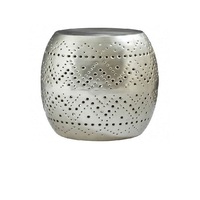 Table basse marocaine en forme de tambour, plaqué argent, Design attrayant, style ancien, offre spéciale, 2020