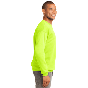 Sudadera al por mayor cuello redondo cremallera completa, EE. UU. tamaño personalizado Logo DTG impresión sudadera Ultimate cuello redondo sudadera seguridad verde - Product Image 3