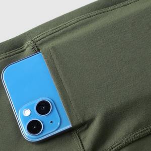 Pantalon de yoga d'entraînement sportif taille haute personnalisé leggings pour femmes leggings de fitness en polyester souple avec poche vente en gros - Product Image 6