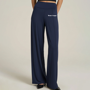 Pantalones de chándal para hombre, hechos a medida, de cintura media, con pierna acampanada, corte regular, de moda, de verano, de felpa lavada, ecológicos, con encaje, estilo urbano - Product Image 1