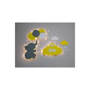 Illuminazione a Led decorativa in legno per camera dei bambini