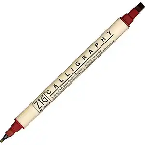 [KURETAKE] Зиг система памяти каллиграфический маркер античный бордовый, 1 перьевая ручка (6 шт.) чернильная Кисть ручка манга ручка