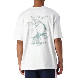 T-shirts pour hommes en coton 100% surdimensionnés rétro de haute qualité avec logo personnalisé imprimé, coupe ample, style streetwear, designs personnalisés, t-shirt à grammage élevé - Product Image 1