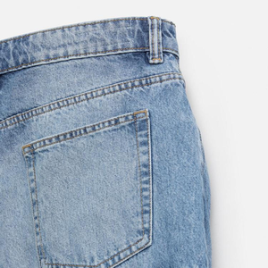 Shorts en denim de coton longue durée, tissu épais, imprimé net, mode estivale, toucher doux, shorts en denim de coton, tissu à grammage élevé - Product Image 4