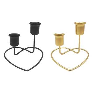Metal Heart Shaped <b>Candle</b> Holder Stand Decor for Romantic <b>Dinner</b> Wedding Birthday Party <b>Candles</b> - Product Image 1