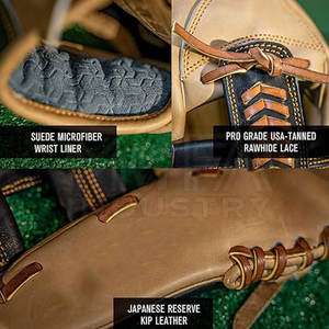 Gants de capture de baseball unisexes de qualité supérieure en cuir pour gants de sport de balle de position de receveur au Pakistan - Product Image 5