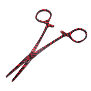 คีมหนีบเครื่องมือทันตกรรมแบบโค้งสีแดง5.5นิ้วทำจากสเตนเลสสตีล - Product Image 1
