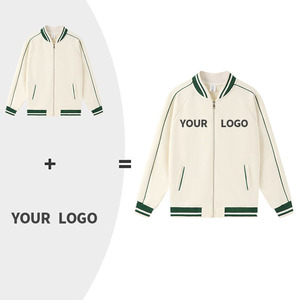 Broderie de logo personnalisé 100% vestes d'université de baseball en coton polyester veste de baseball vierge décontractée en gros - Product Image 6