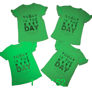 Verano niños niñas vestido sólido elegante vestido de manga corta Solis Color serigrafía peso ligero al por mayor barato niñas vestido de verano - Product Image 3