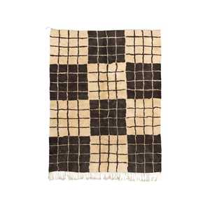 โมร็อกโก Beni Ourain พรมขนสัตว์สีฟ้าภูเขาทอมือพื้นที่ตกแต่งสไตล์วินเทจ Berber โมร็อกโกพรม - Product Image 3