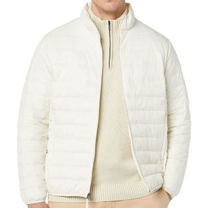 Chaqueta Acolchada Blanca Personalizada para Hombre, Ligera, Cálida, de Invierno, con Aislamiento y Cremallera - Product Image 5