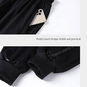 Conjunto Deportivo Casual de Verano para Hombre, Talla Grande, con Cierre Completo, 100% Algodón, Transpirable, Pantalones Deportivos, Venta al Por Mayor - Product Image 2