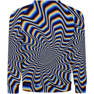 Sudadera psicodélica de ilusión focal para hombre, jersey de cuello redondo desgastado con estampado Trippy 3D, novedad transpirable térmica - Product Image 3