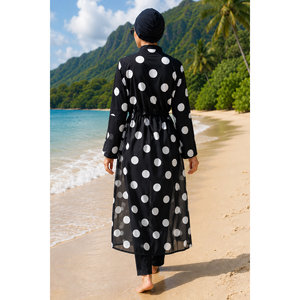 Pareo de Chifón con Cintura Ajustable, Traje de Baño Modesto con Estampado de Lunares y Braguitas de Baño, Logotipo Personalizable, Sarong de Playa con Patrón de Letras, MOQ 2 piezas - Product Image 6