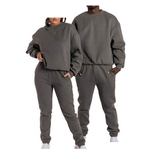 Sudadera con capucha unisex de algodón con logotipo personalizado, conjuntos para correr, ropa deportiva, chándal de invierno, chándal para hombre y mujer - Product Image 5