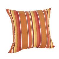 Housse de coussin carrée rayée de luxe en tissu 100% coton, garnissage en polyester de haute qualité, écologique, réversible, pour usage extérieur et domestique