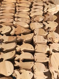 ของตกแต่งรูปปลาวาฬและปลาโลมาที่ทำจากไม้รูปปั้นสัตว์ทะเลแกะสลักด้วยมือสำหรับธีมในสถานรับเลี้ยงเด็กทะเล - Product Image 5