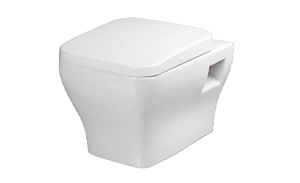 Inodoro de cerámica suspendido con sifón en P, inodoro moderno de porcelana, artículos sanitarios para baño, inodoro con acabado esmaltado - Product Image 6