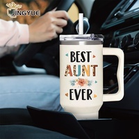 Logo personnalisé personnalisé 40 oz vide métal acier inoxydable 30oz tasse isotherme tasse à café 40 oz gobelet avec poignée couvercle paille