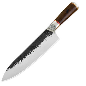 Couteau de service OEM ODM de qualité supérieure personnalisé en gros couteau à manche en bois couteau à trancher la viande de bœuf couteaux de chef en acier inoxydable cuisine - Product Image 1