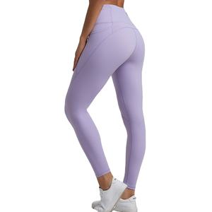 Leggings d'entraînement écologiques à taille élastique imprimés sur mesure, au design vibrant et durable, extensible dans les quatre sens et respirant - Product Image 1