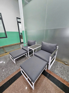 Juego de muebles de patio al aire libre de precio competitivo, de 7cm cojín de asiento, muebles de hotel, tamaños personalizados, juego de Bari, marco de acero de Vietnam - Product Image 3