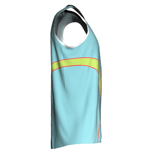 Custom Color Blocked Basketball Jersey Sleeveless V-neck Moisture Wicking Adult Sport Apparel Sublimated Print - Product Image 6
