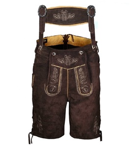 Pantalon bavarois Trachten personnalisé en cuir court / Lederhosen personnalisé en Spandex/Polyester uni brodé écologique - Product Image 3
