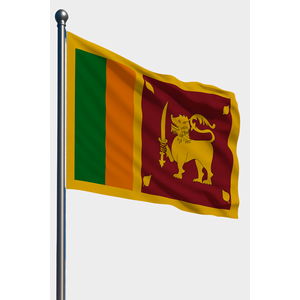Drapeau extérieur du Sri Lanka 3x5 pieds en nylon imprimé numériquement avec mât en aluminium pour l'assurance automobile, l'éducation et les agences de voyage - Product Image 1