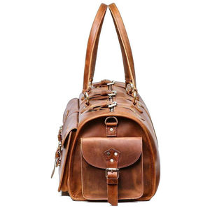 Custom High Quality Genuine Leather <b>Men</b> Travel Duffel <b>Bags</b> Best Selling Custom Logo Size Design Leather <b>Bag</b> for Sale Stylish - Product Image 3